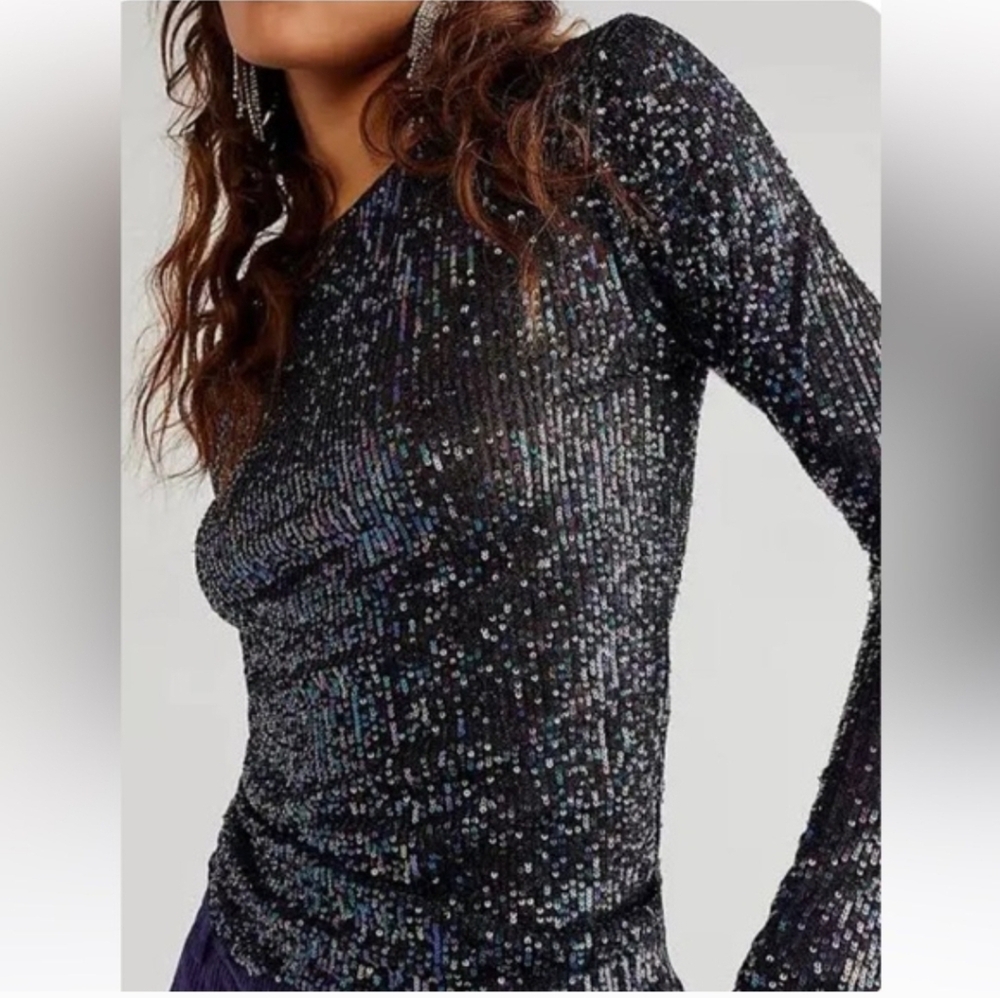 NWOT Free People Gold Rush Long Sleeve Size Large